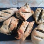 fagottini farciti con nitukè di catalogna, porri e olive