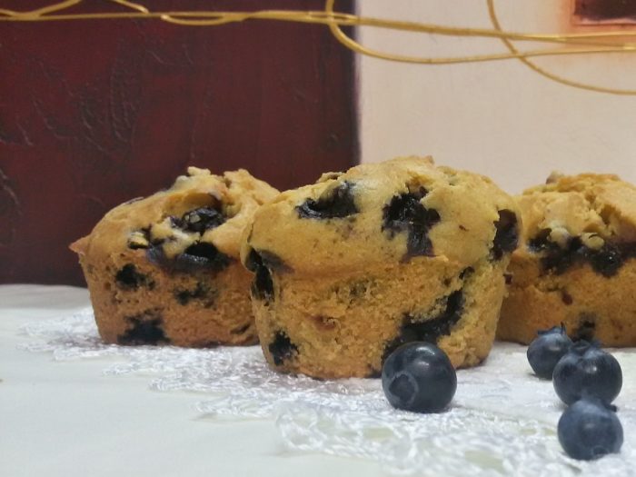Muffins ai Mirtilli con Fumetto di Mais